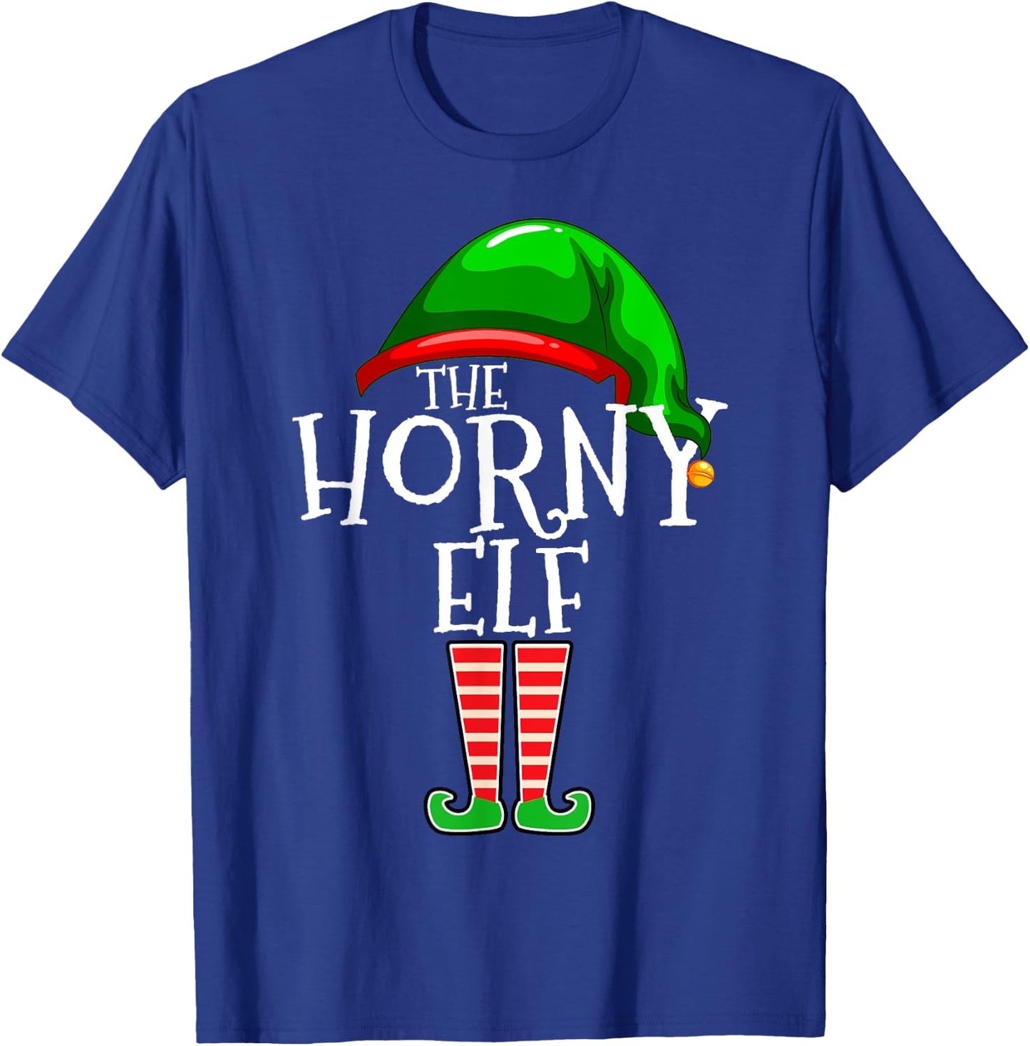 The Horny Elf Family Matching Group Christmas Gift Adult T-Shirt - T-Shirt | Royal