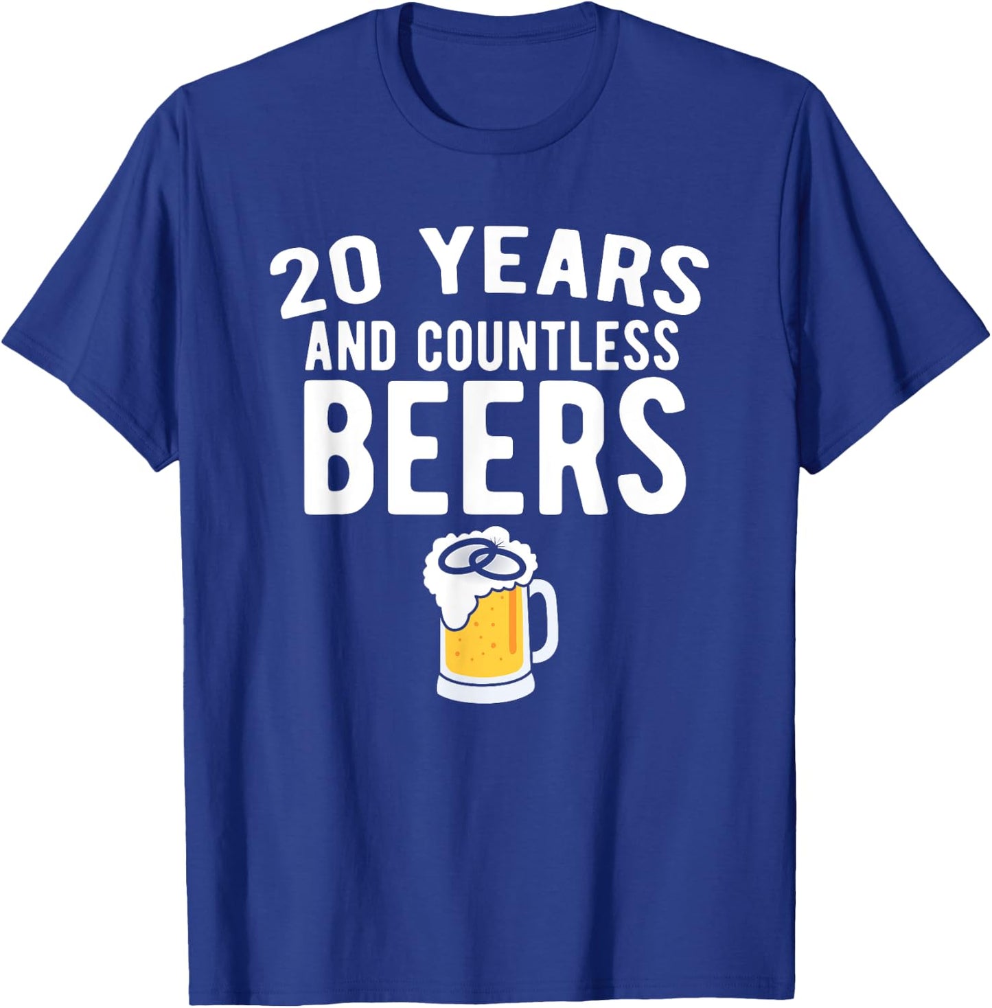 20th Wedding Anniversary Funny Husband Love Gift T-Shirt - T-Shirt | Royal