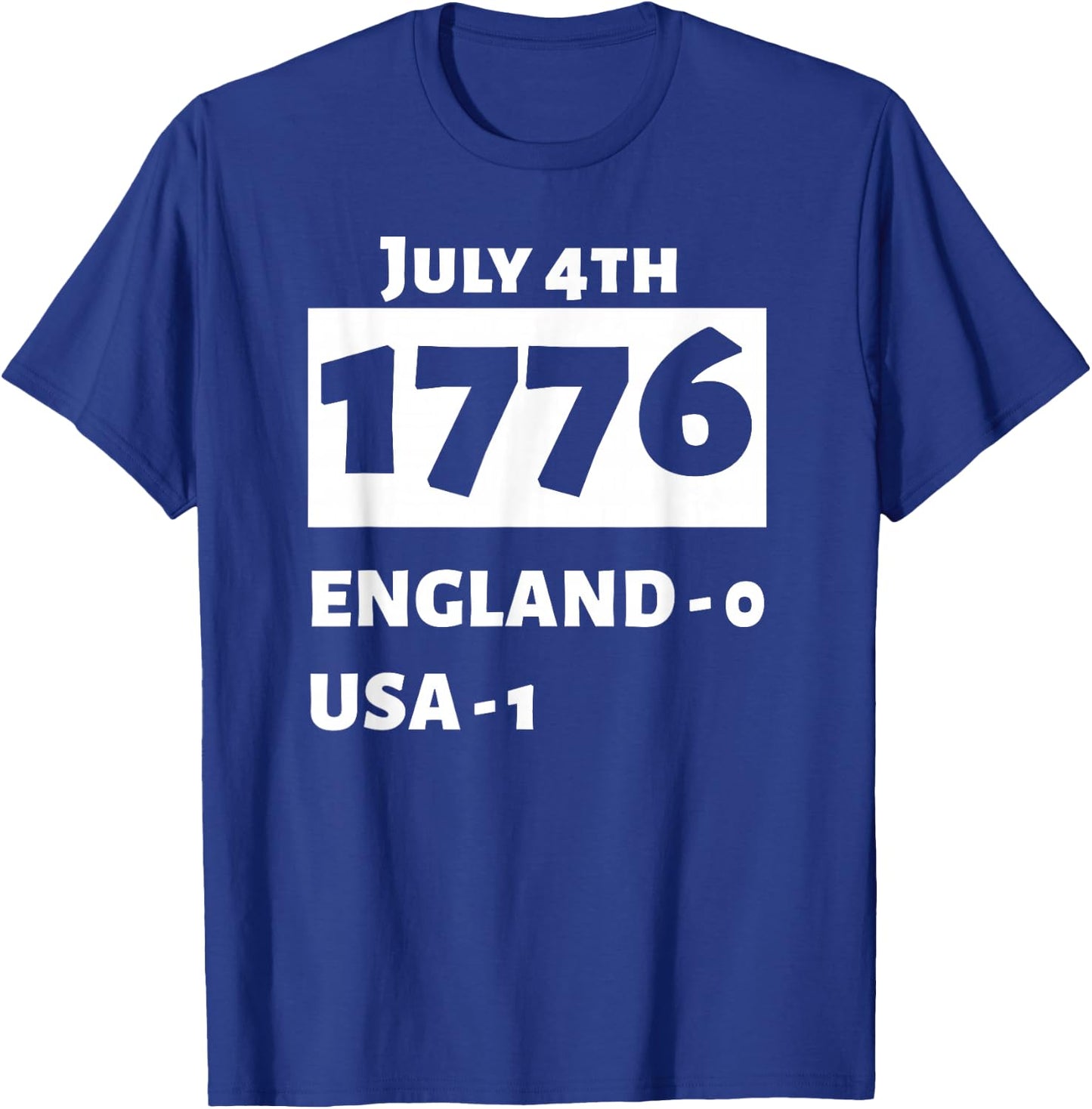Patriotic for USA Fourth Of July 1776 Independence - Black, , Short Sleeve, Classic Fit, Small T-Shirt - T-Shirt | Royal