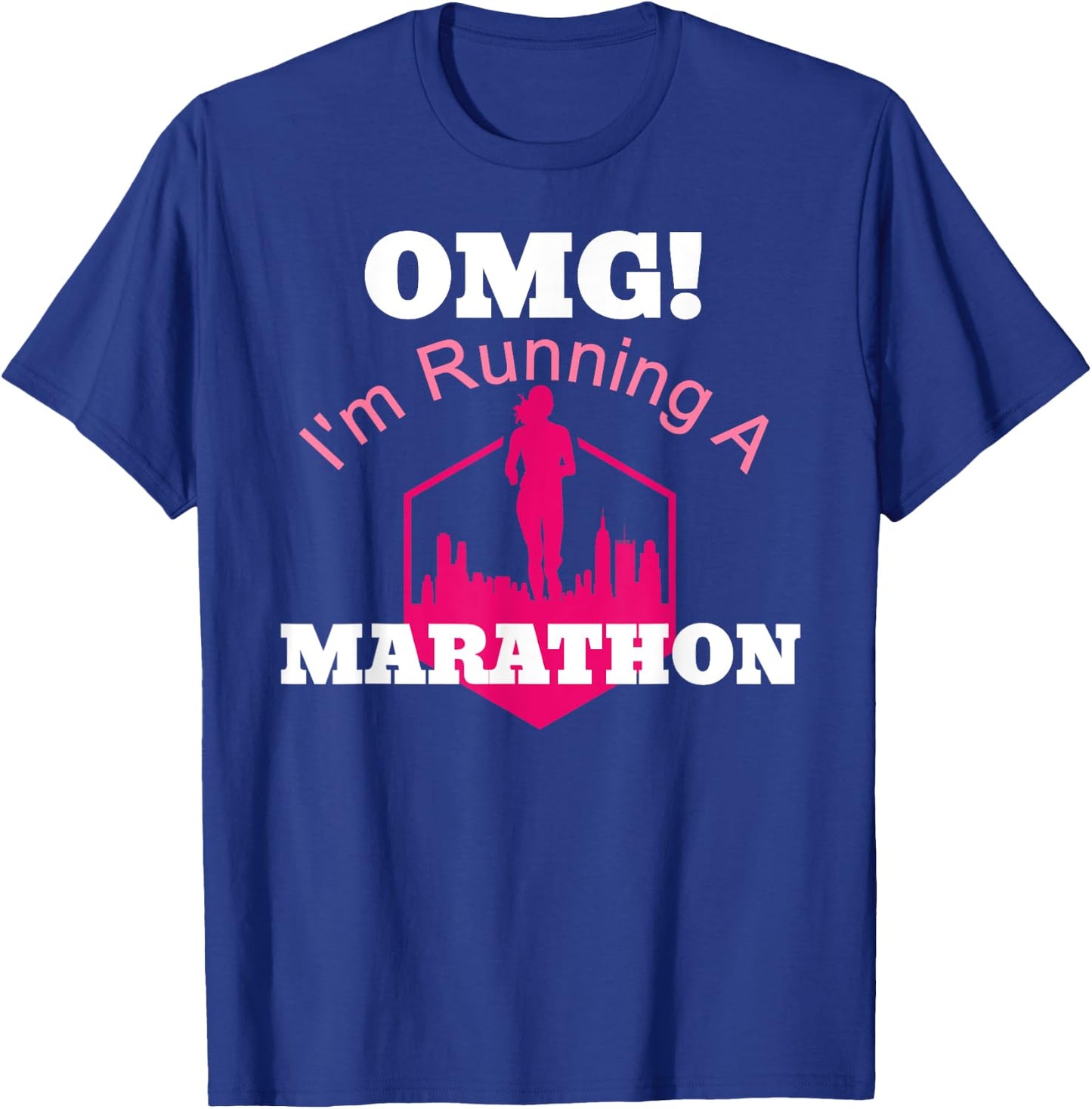 Marathon Running Girl 26.2 First Race Funny T-Shirt - T-Shirt | Royal