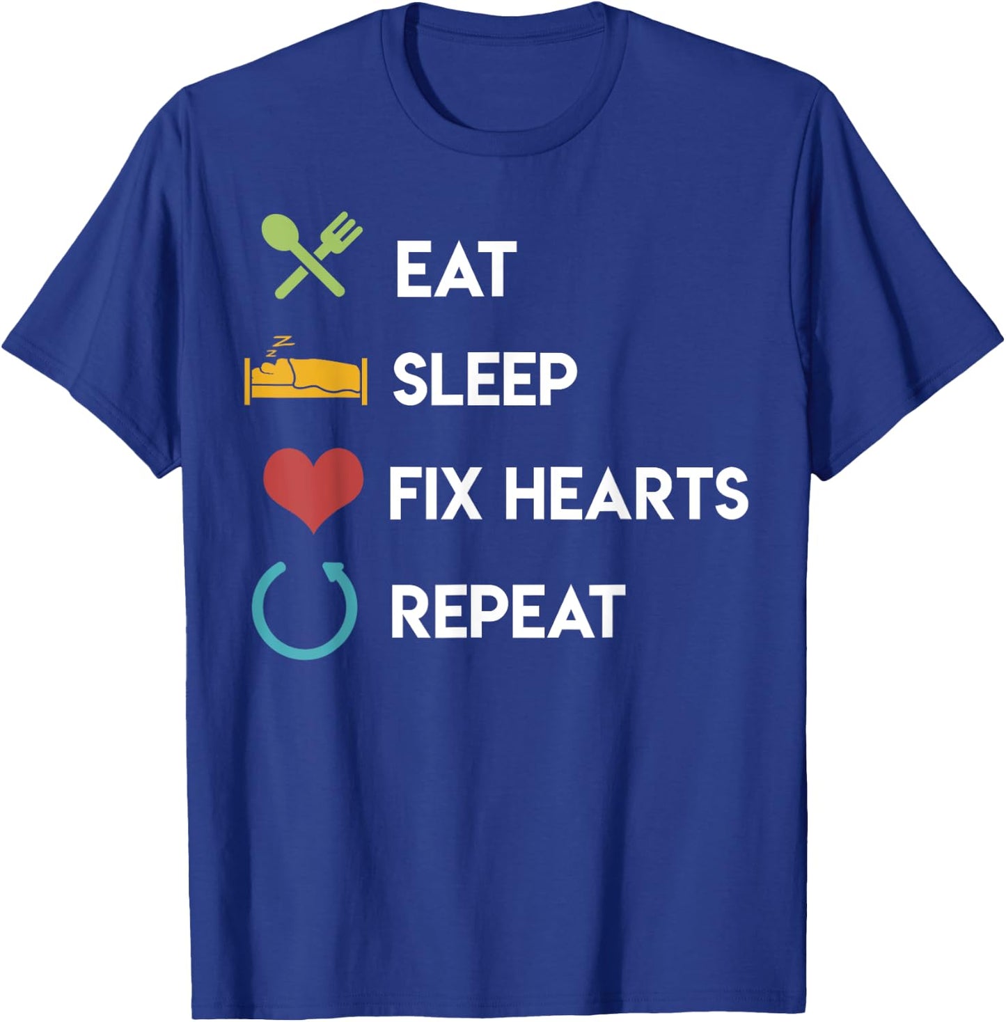 Cardiology Shirt Cardiologist Gifts Heart Doctor Med T-Shirt - T-Shirt | Royal