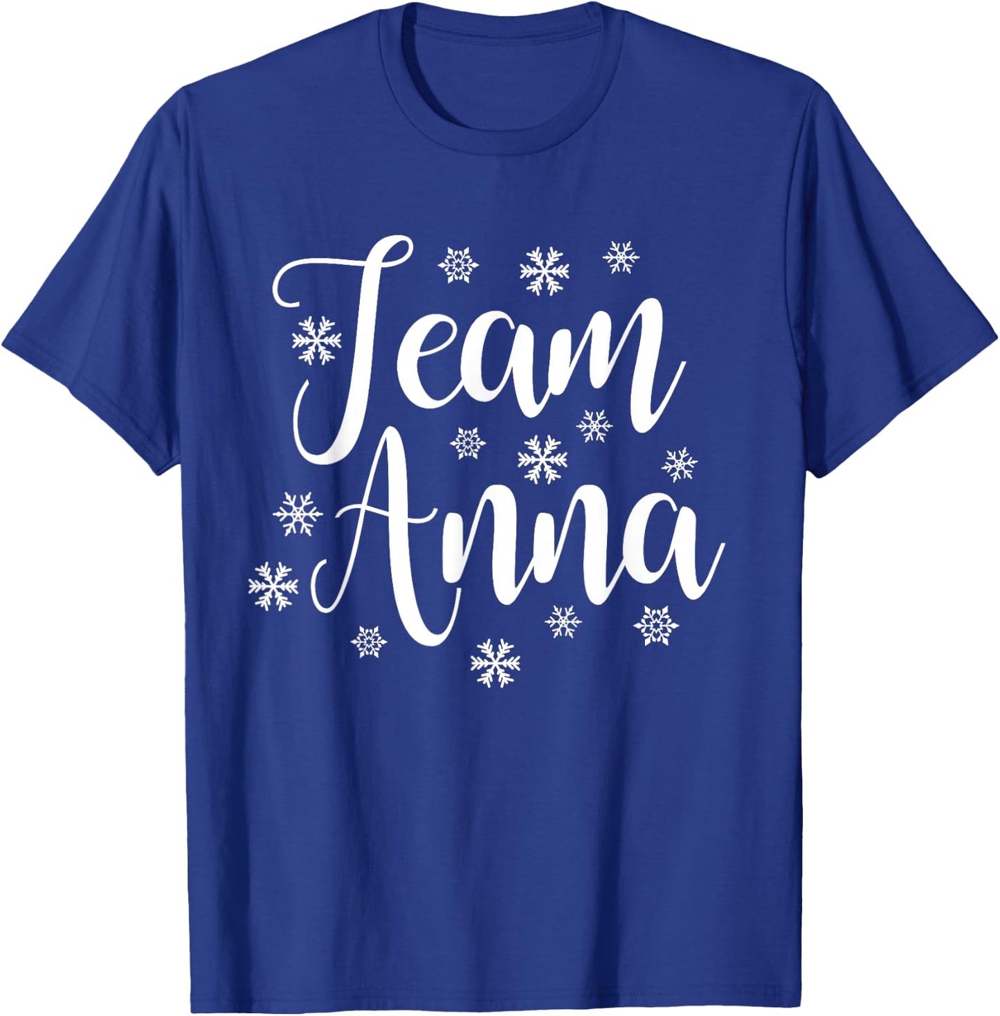 TEAM ANNA with snowflakes T-Shirt - T-Shirt | Royal