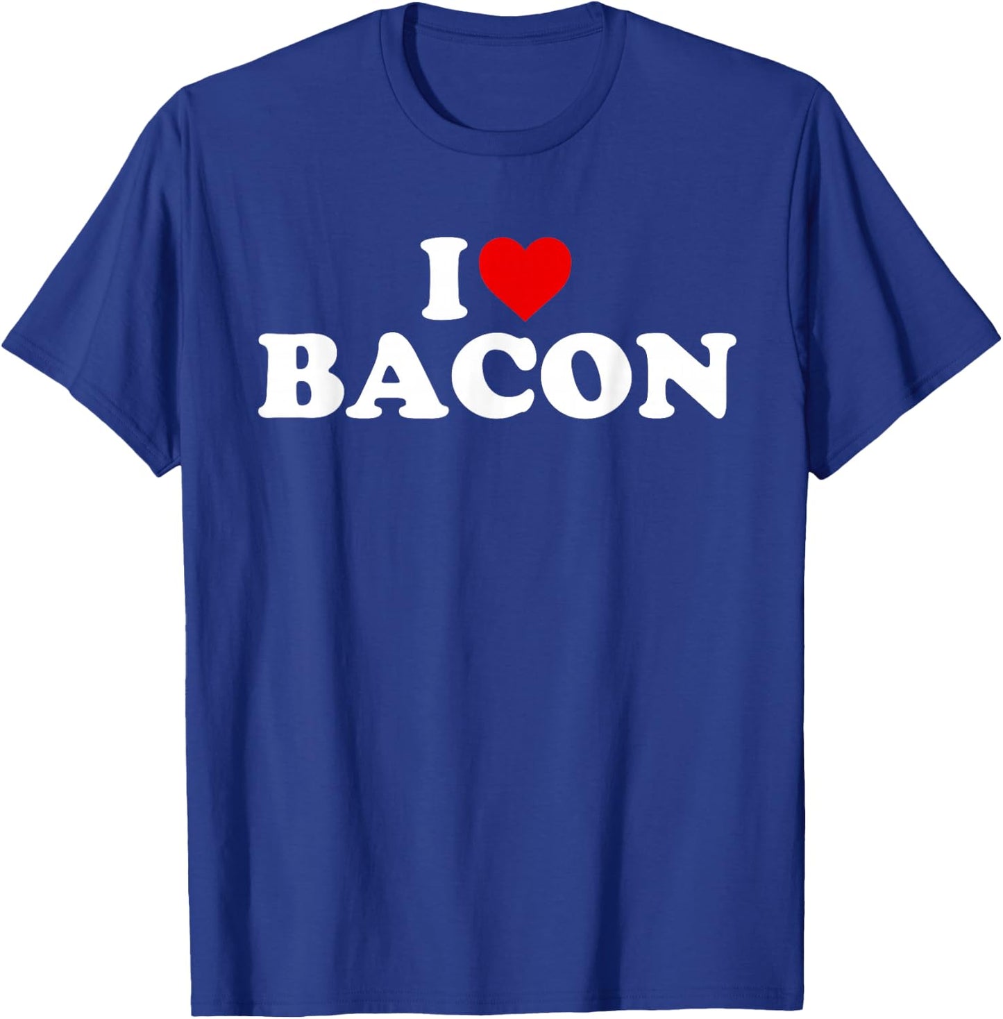 I Love Bacon - Heart T-Shirt - T-Shirt | Royal