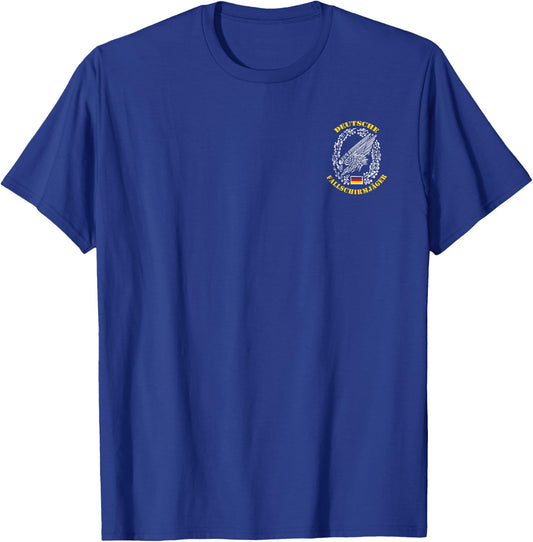 MechaProject Germany Paratroopers Airborne Fallschirmjager - Black, -Adults, Small, Short Sleeve, Modern Military Airsoft T-Shirt - T-Shirt | Royal