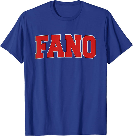 FANO ITALY Varsity Style Vintage Retro Italian Sports T-Shirt - T-Shirt | Royal