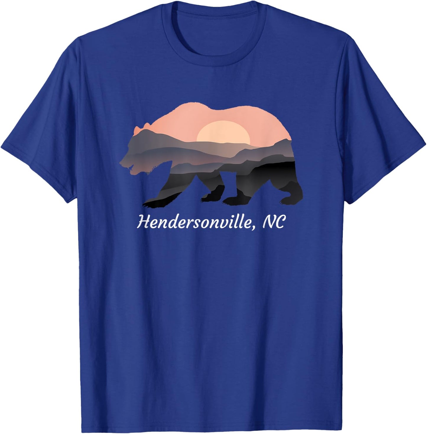 Hendersonville NC North Carolina Wildlife Bear Blue Ridge Mt T-Shirt - T-Shirt | Royal