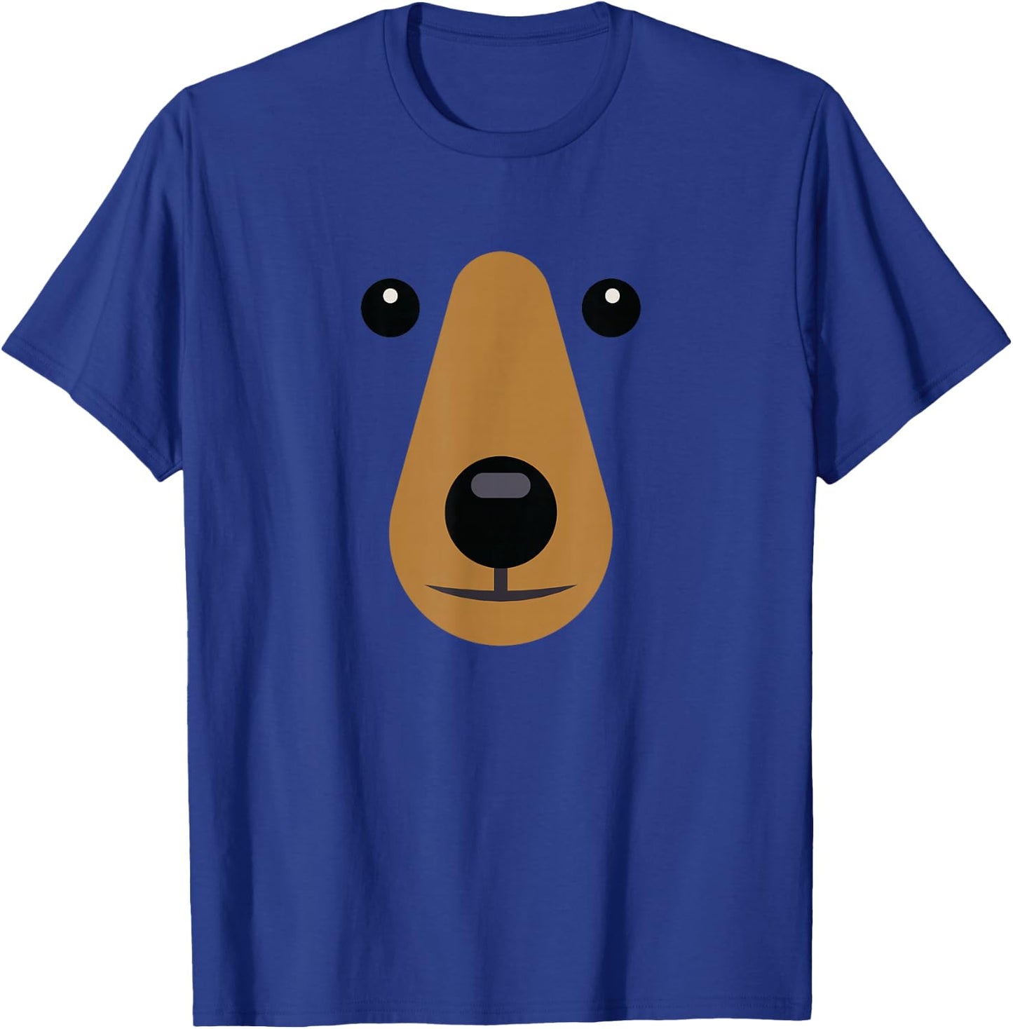 Bear Face Cute Easy Halloween Costume Kids Adults T-Shirt - T-Shirt | Royal