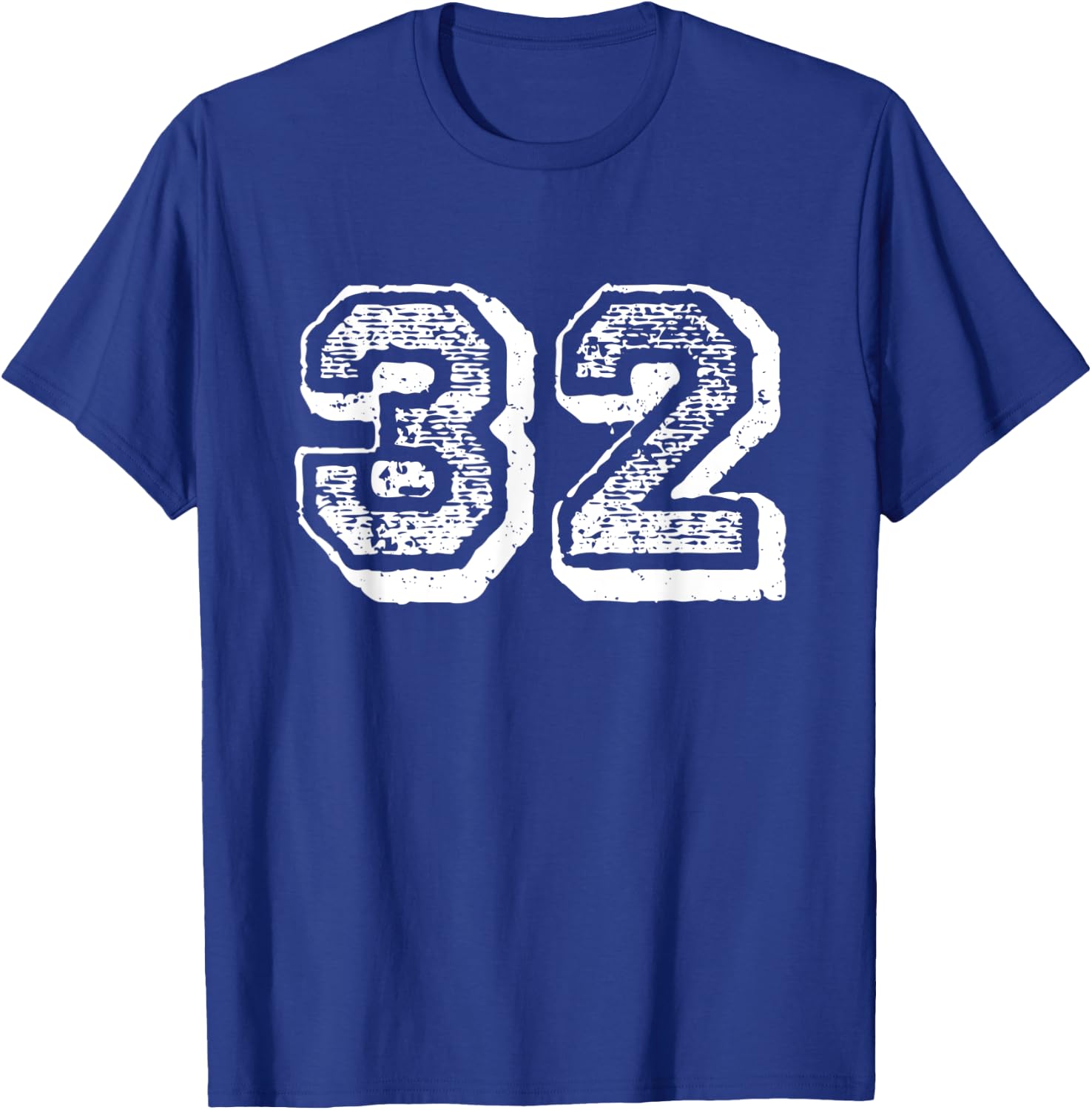 Number 32 Sports Jersey Player #32 Fan FRONT Print Vintage T-Shirt - T-Shirt | Royal
