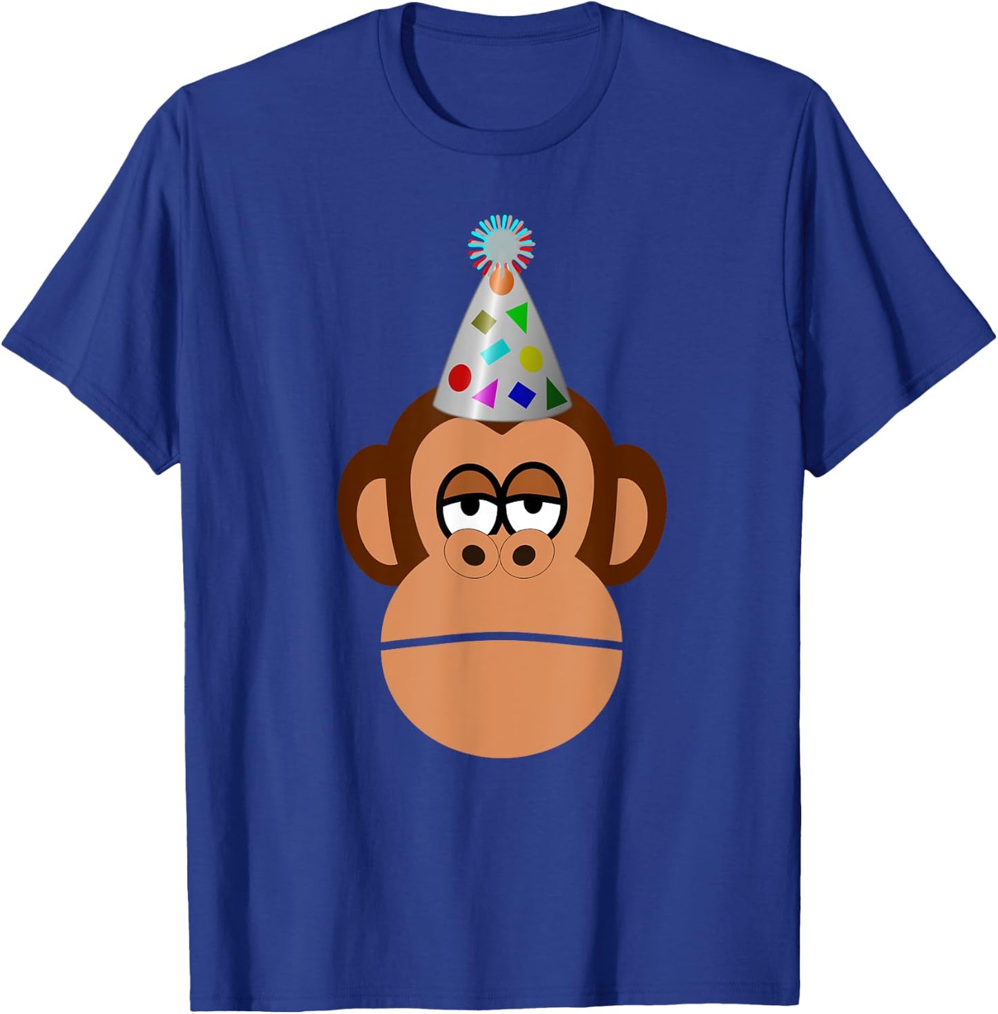 Birthday monkey in party hat T-Shirt - T-Shirt | Royal