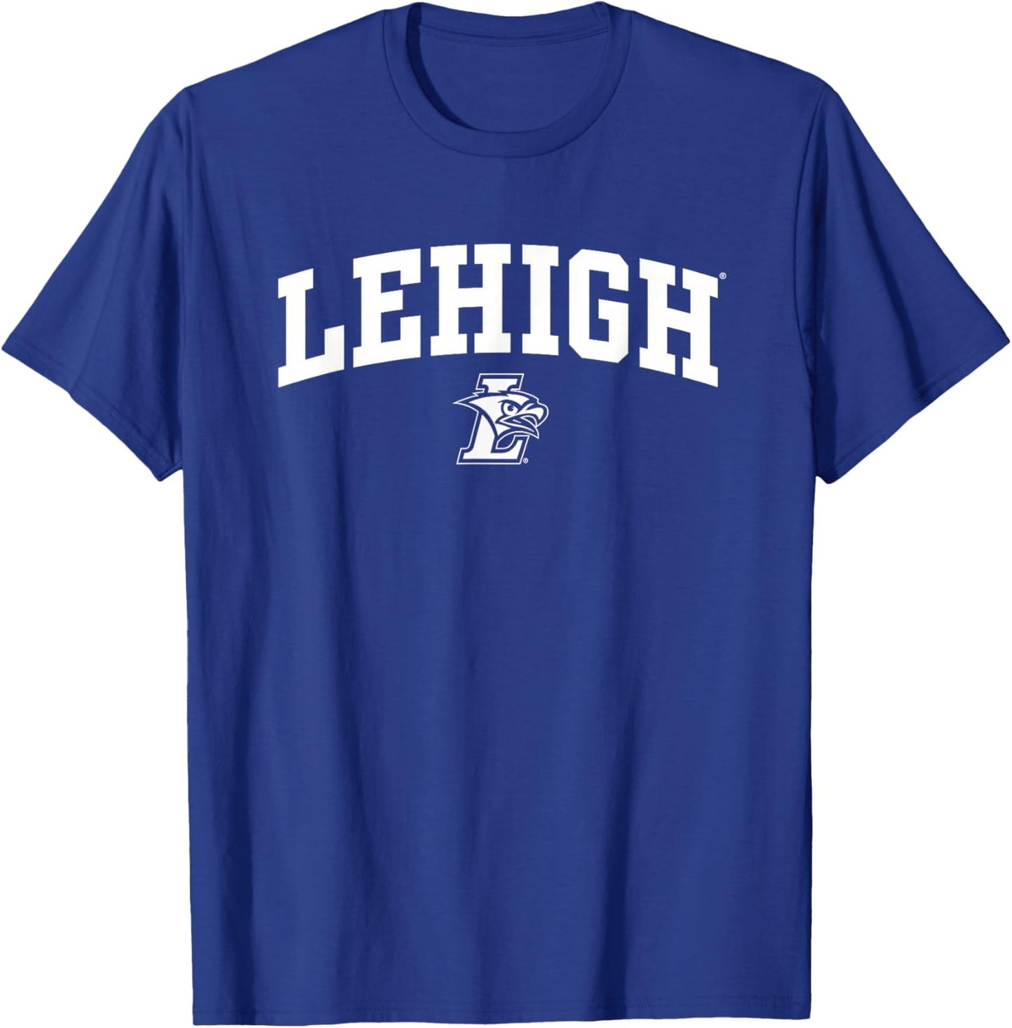 Lehigh University Mountain Hawks Arched One Color Logo T-Shirt - T-Shirt | Royal