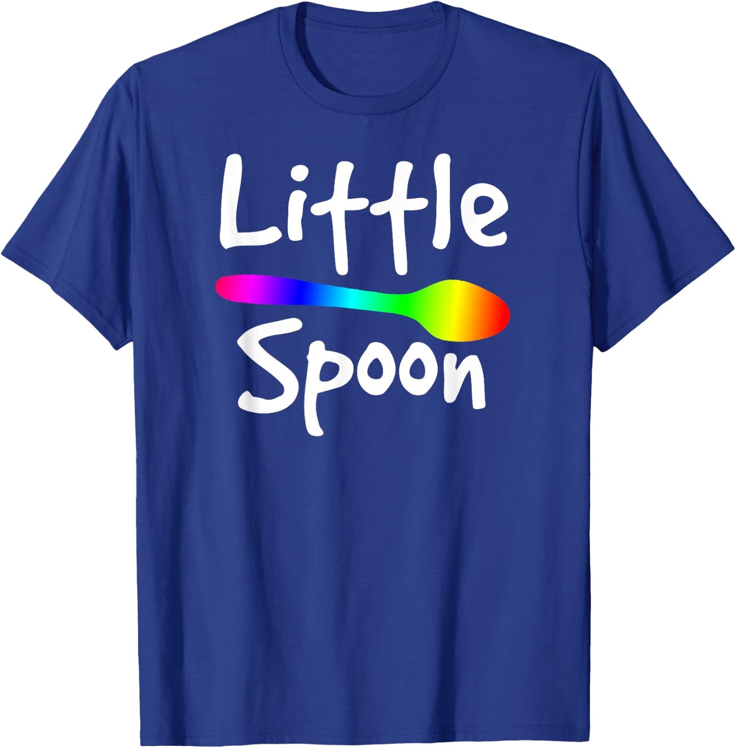 Rainbow Big Spoon Little Spoon Matching Gay Couple T-Shirt - T-Shirt | Royal