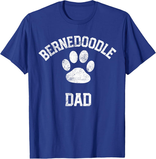 Bernedoodle Dad Shirt Distressed Vintage Look T-Shirt - T-Shirt | Royal