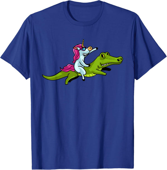 Alligator Unicorn Crocodile Gator Reptile Men Boys T-Shirt - T-Shirt | Royal