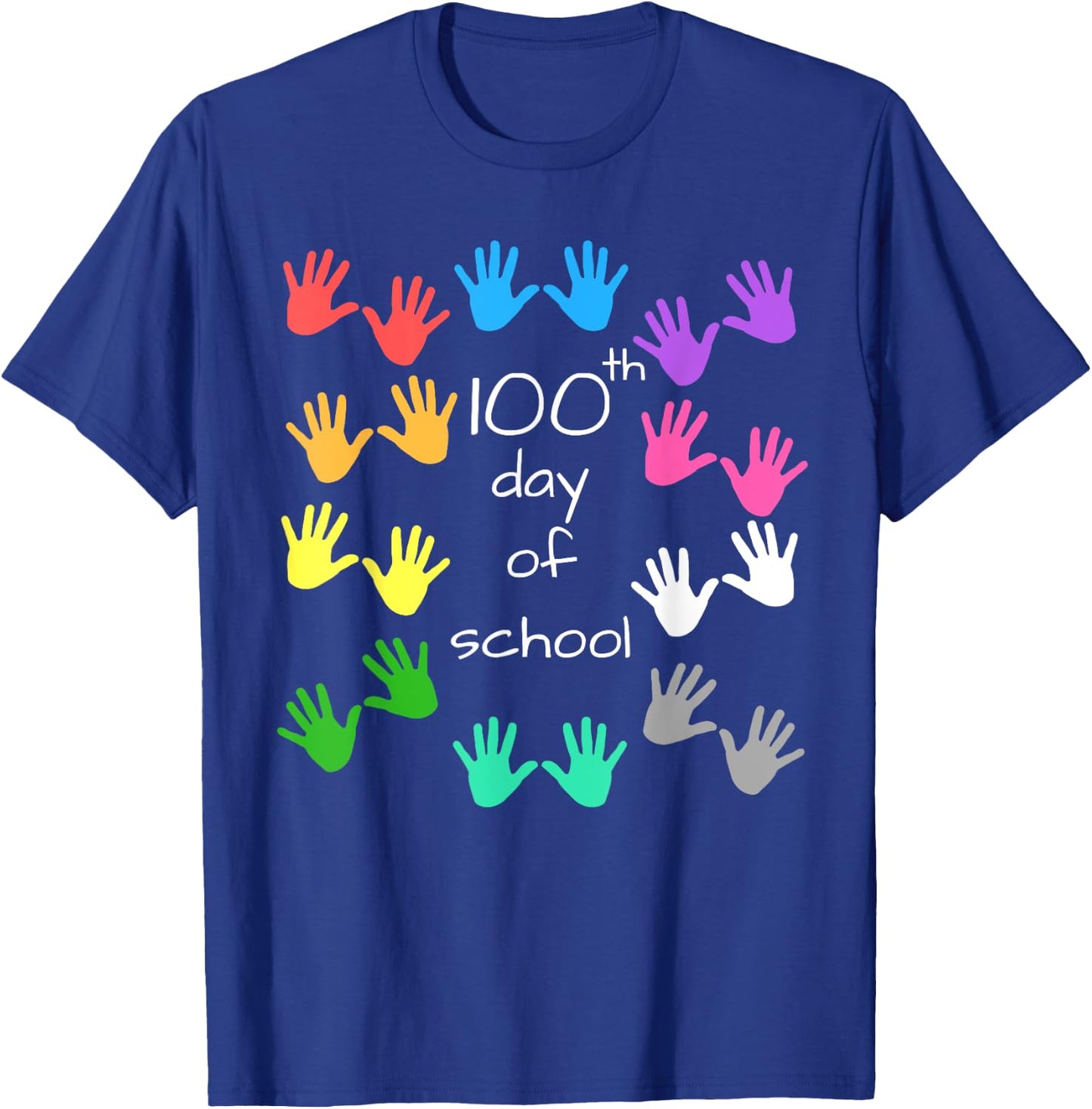 100th School Day Shirt - 100 Days Celebration Shirt T-Shirt - T-Shirt | Royal
