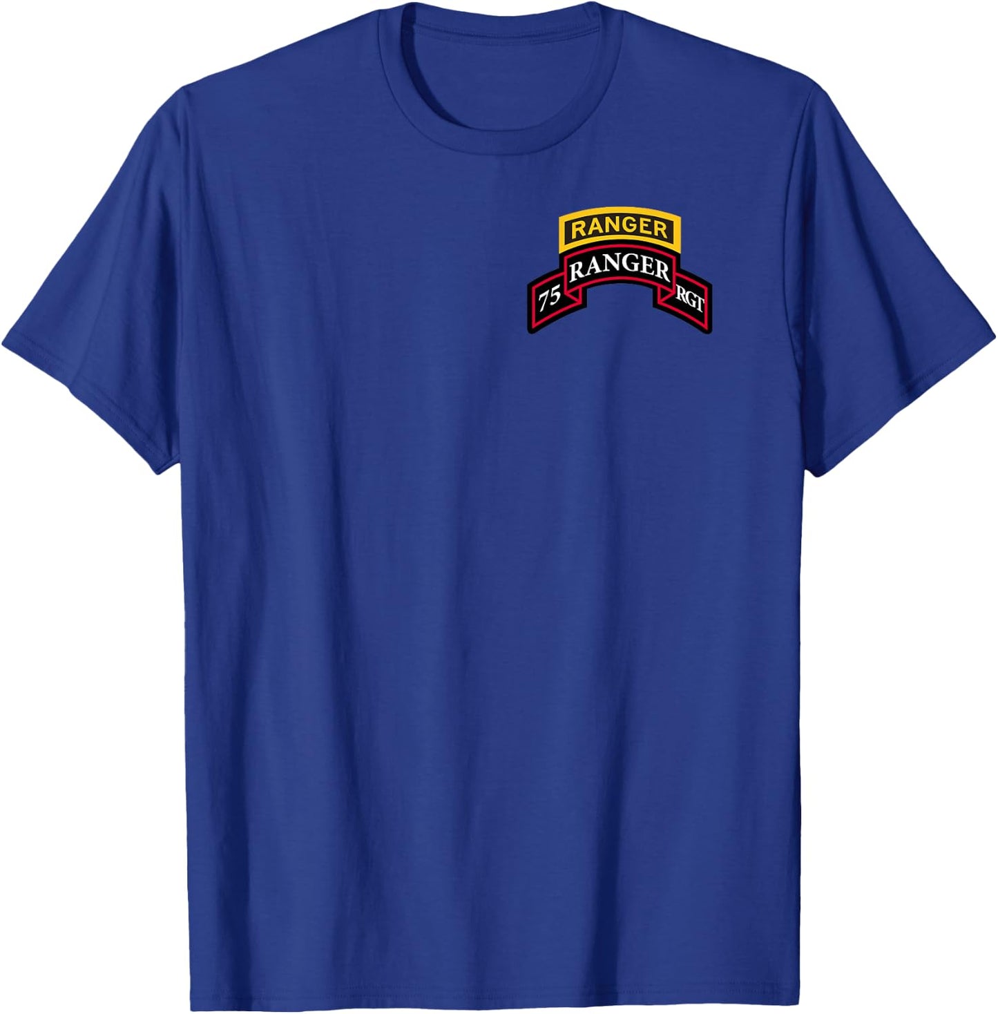 Army Ranger Shirt - 75th Ranger - Scroll & Tab "Classic" T-Shirt - T-Shirt | Royal
