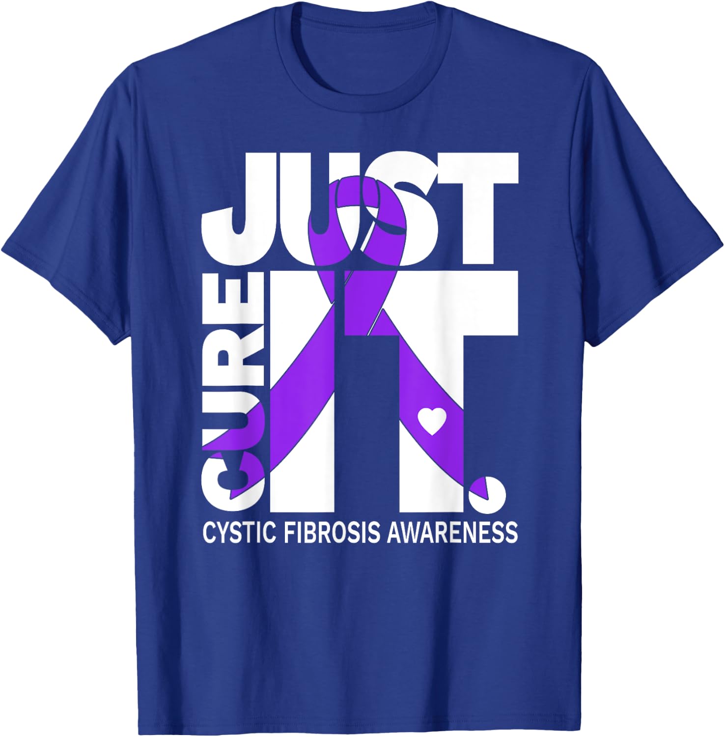 Just Cure Cystic Fibrosis Awareness Ribbon T-Shirt - T-Shirt | Royal