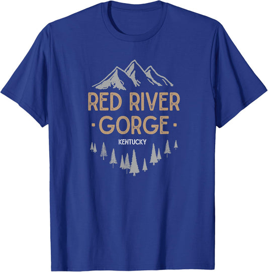Red River Gorge T Shirt Kentucky KY Shirt Vintage Mountain T-Shirt - T-Shirt | Royal