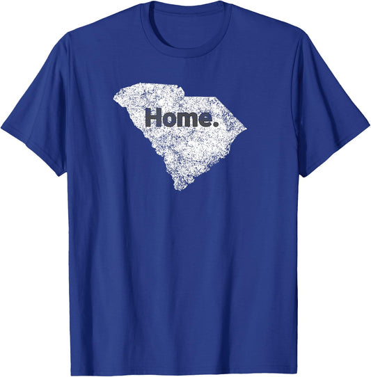 Distressed South Carolina Home T-Shirt - T-Shirt | Royal