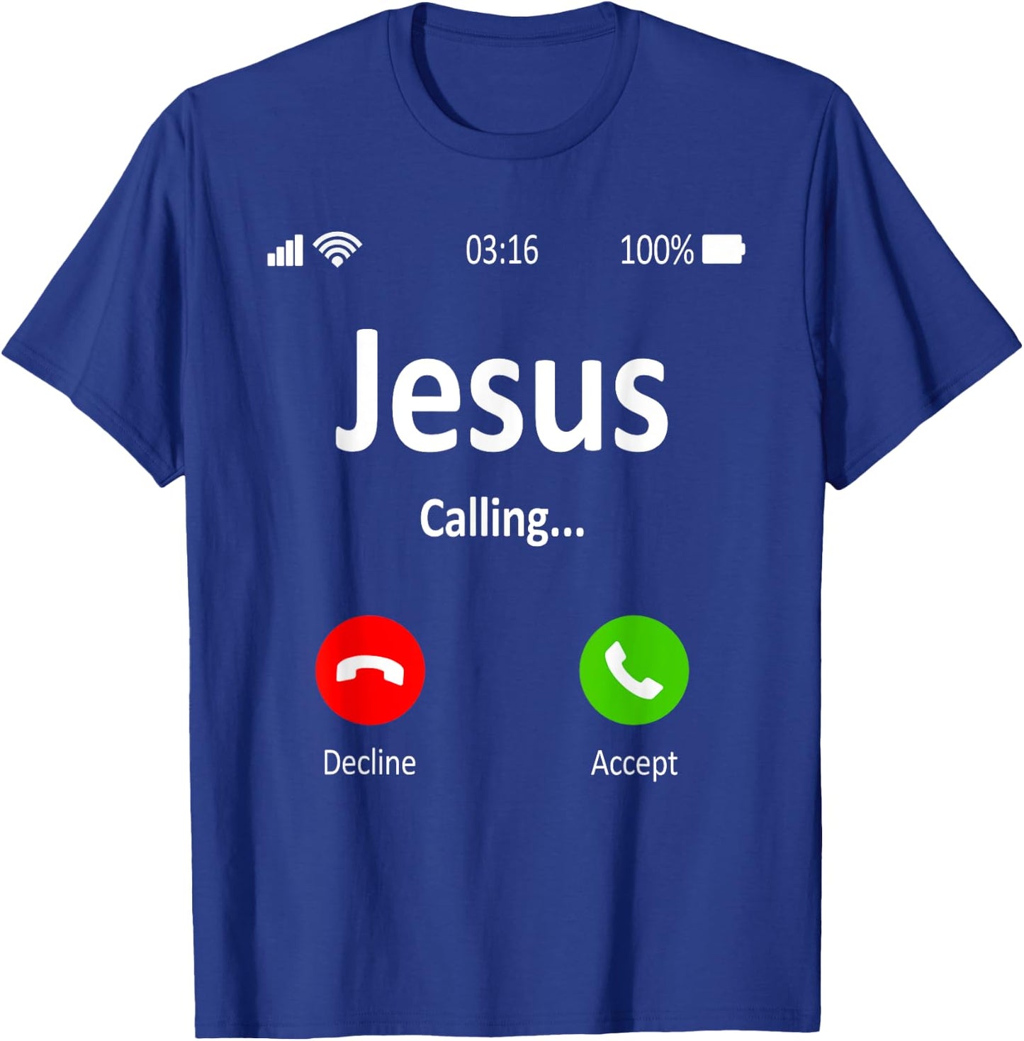 Jesus Is Calling Christian T-Shirt - T-Shirt | Royal