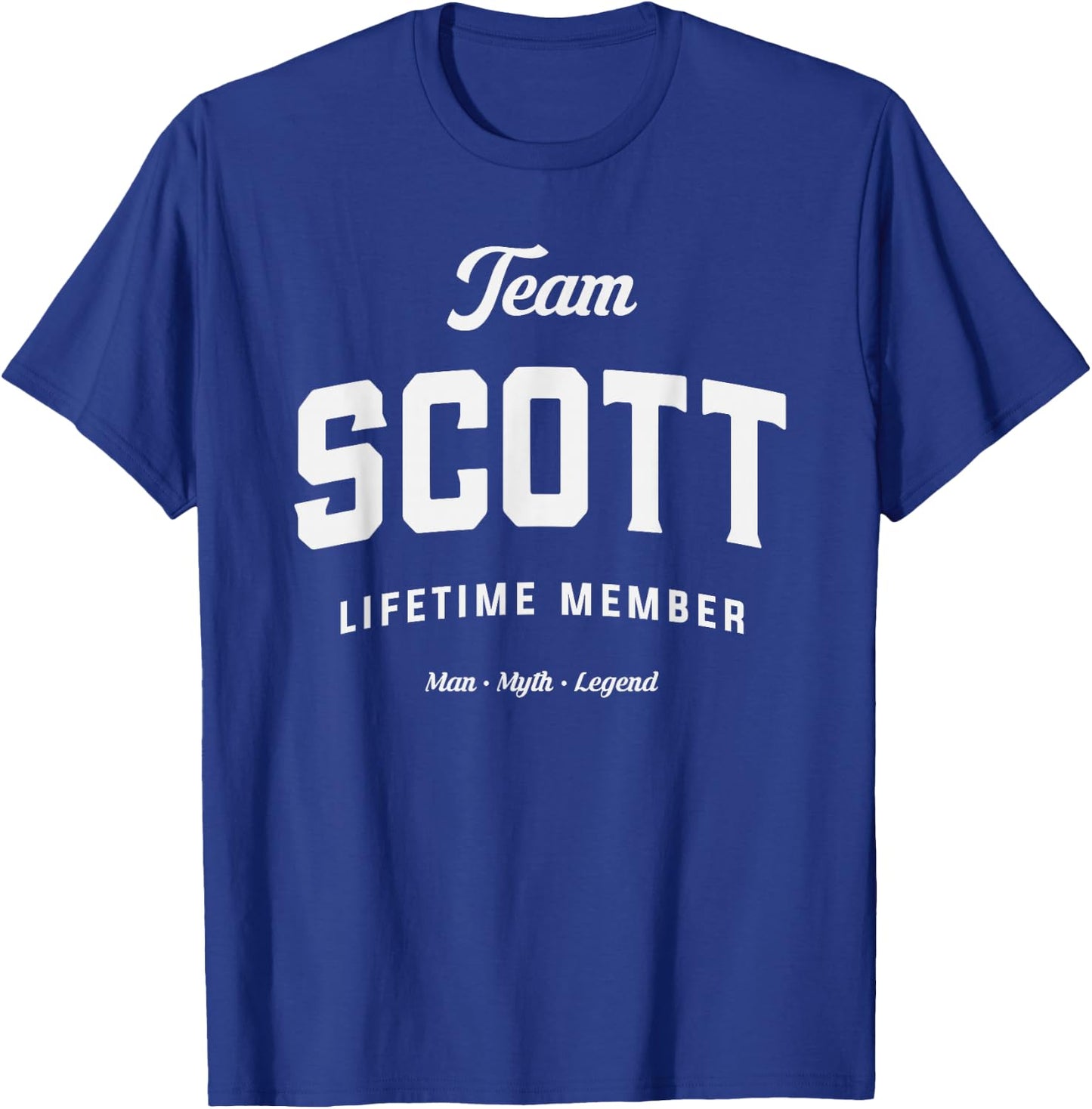 Team Scott Lifetime Member Funny Name Scott T-Shirt - T-Shirt | Royal