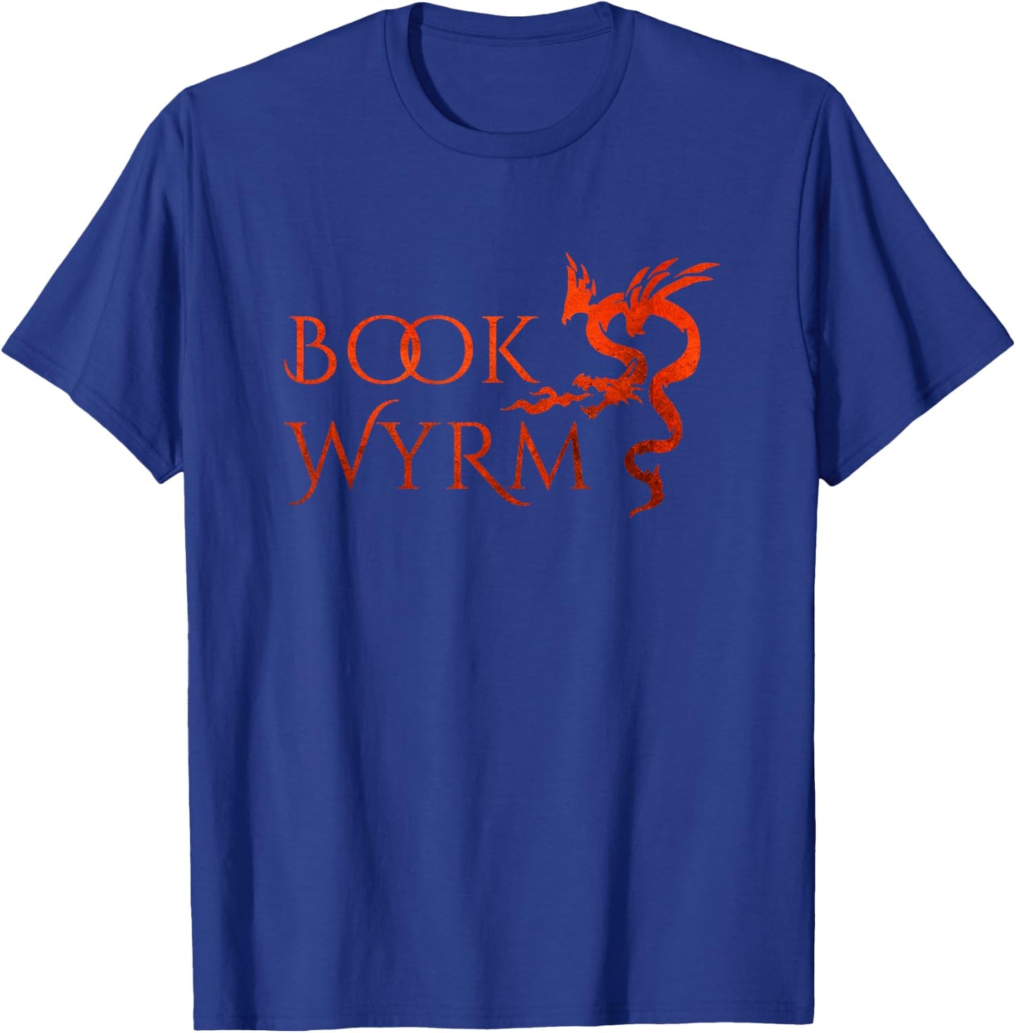 Book Wyrm Reader Book Lover Bookworm Dragon Literary Bookish T-Shirt - T-Shirt | Royal