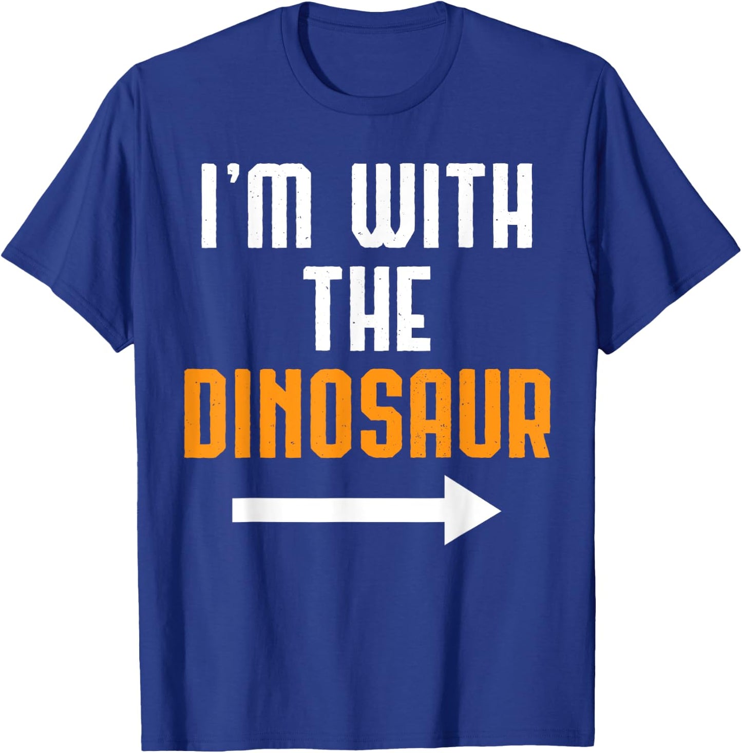 I'm With The Dinosaur Shirt Costume Funny Halloween Couple T-Shirt - T-Shirt | Royal