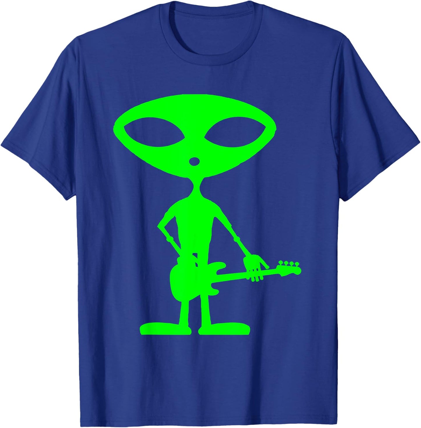 Alien Bassist Funny Bass Guitar Player T-Shirt - T-Shirt | Royal