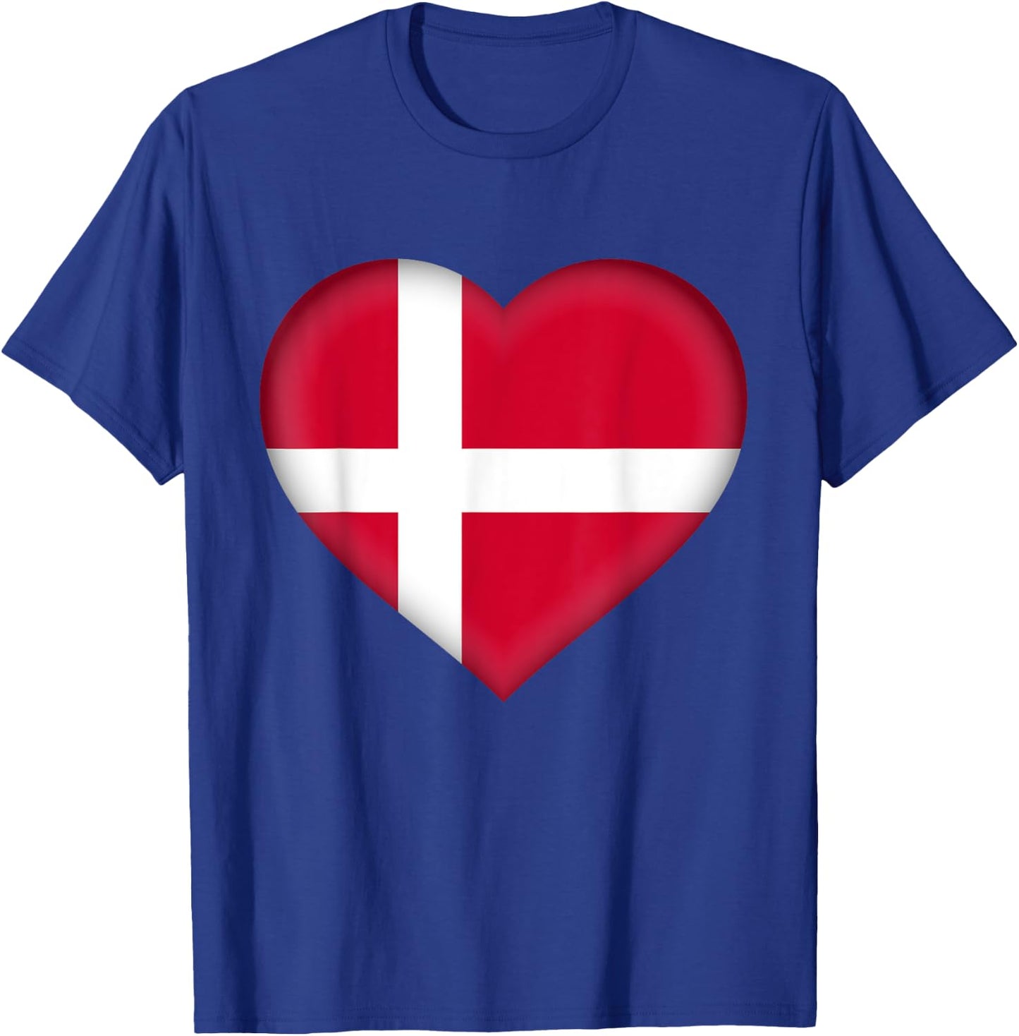 I Love Denmark | Danish Flag Heart Outfit T-Shirt - T-Shirt | Royal