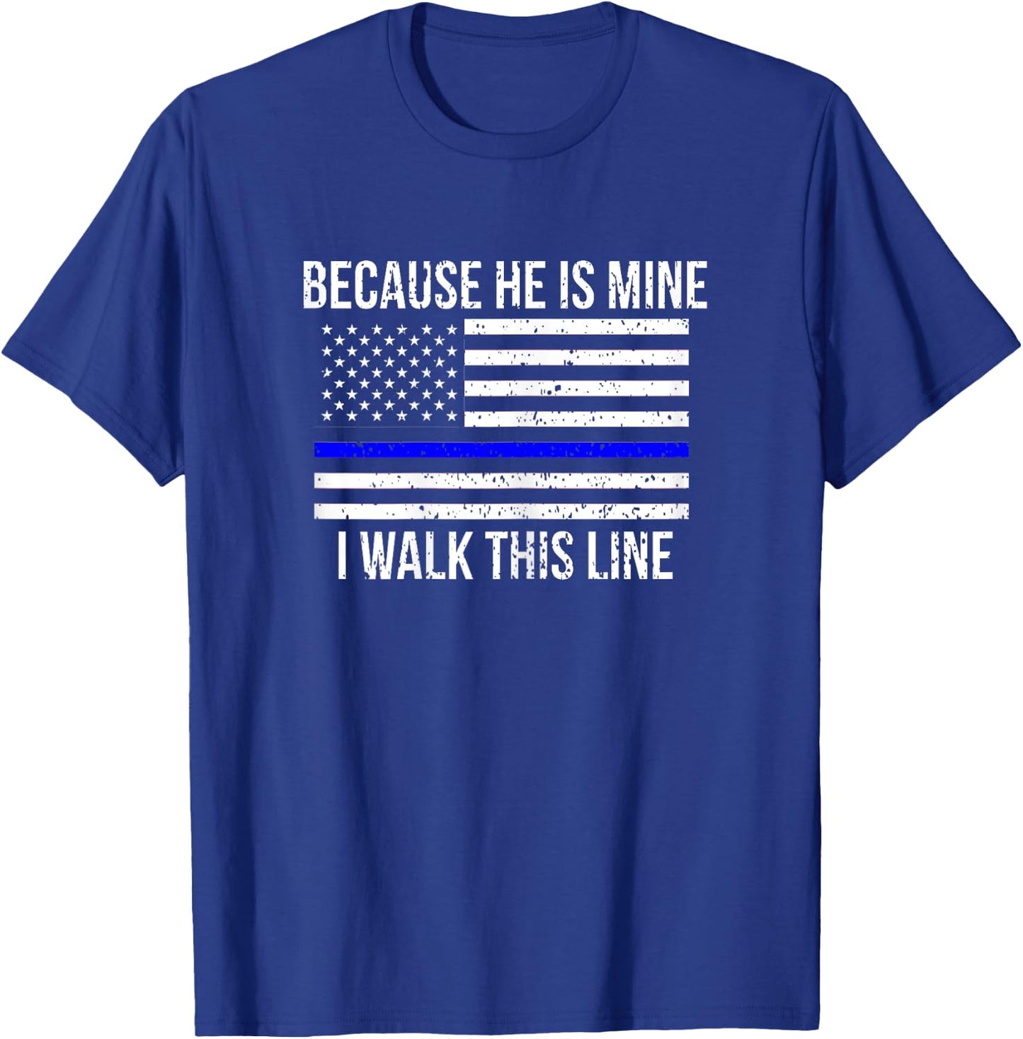 American Flag Police Officer Wife Gift Shirt Girlfriend T-Shirt - T-Shirt | Royal