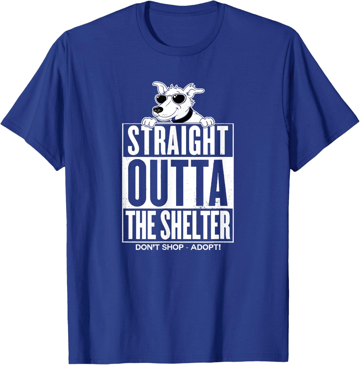 Shelter Dog Straight Outta the Shelter Women Kids T-Shirt - T-Shirt | Royal