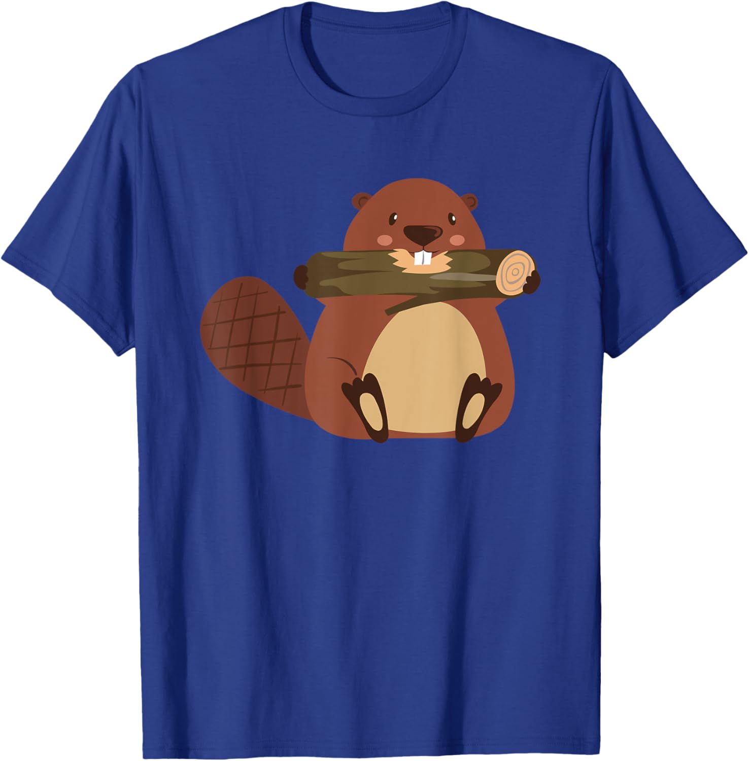 Kids Beaver Shirt For Boys Or Girls | Cute Beaver Gift T-Shirt - T-Shirt | Royal