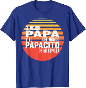 El Mejor Papa Dia Del Padre Para Latinos Funny T-Shirt - T-Shirt | Royal