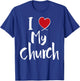 I Love My Church - Cute Christian Heart VBS T-Shirt - T-Shirt | Royal