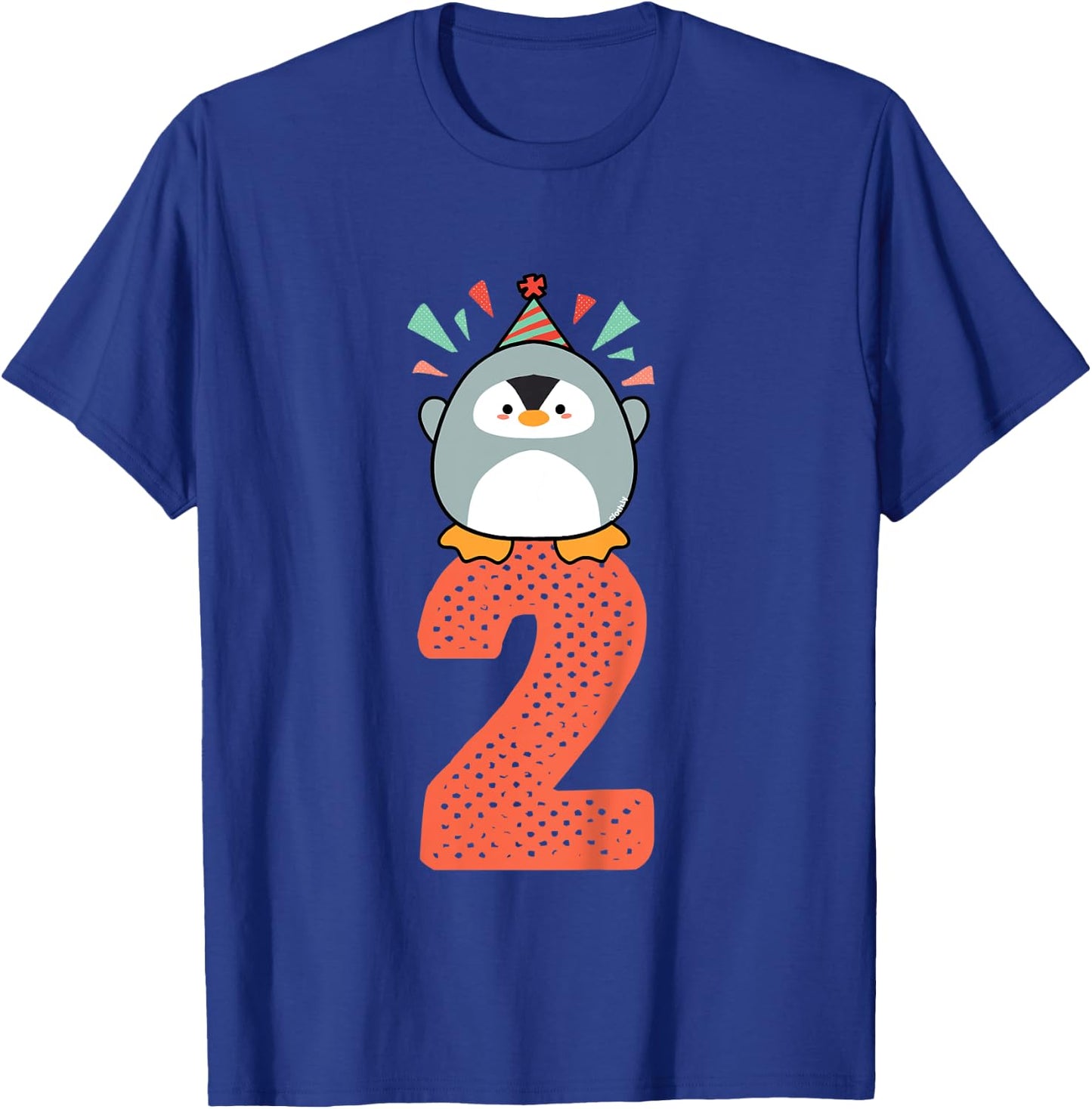 Kids 2nd Birthday Gift Toddler Penguin 2 Years T-Shirt - T-Shirt | Royal