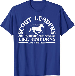 Funny Scout Leader Appreciation Unicorn Lover Humor Quote T-Shirt - T-Shirt | Royal