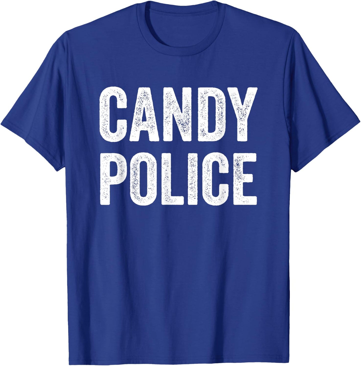 Candy Police Mom Dad Parents Fun Costume For Halloween T-Shirt - T-Shirt | Royal
