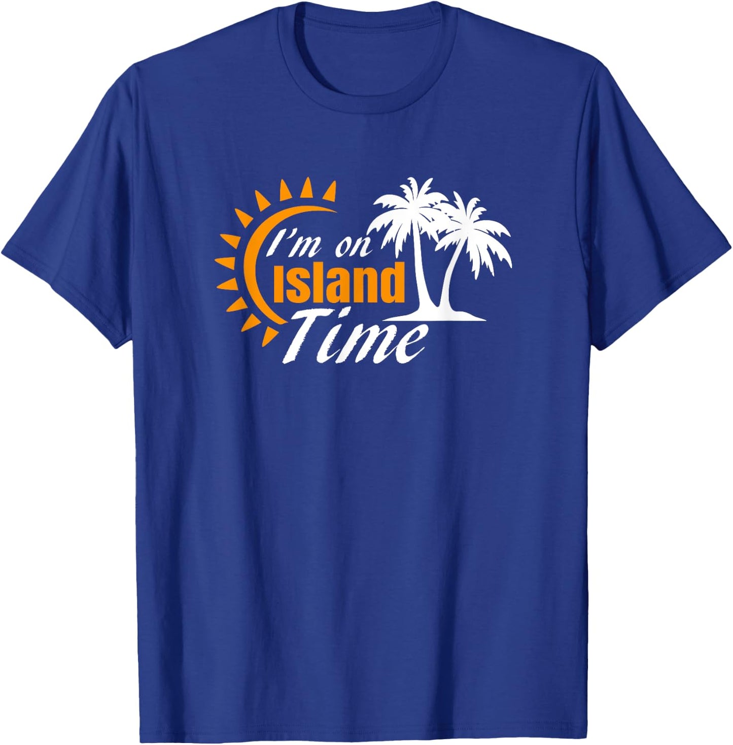 I'm on Island Time Ocean Water Lazy T-Shirt - T-Shirt | Royal