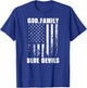 Zanesville Blue Devils God. Family. Vintage USA Flag T-Shirt - T-Shirt | Royal