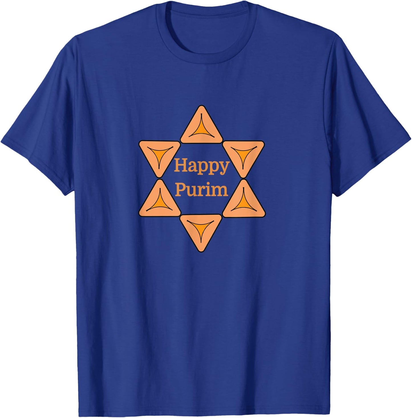 Happy Purim Hamentashen Star Of David Jewish Holiday Costume T-Shirt - T-Shirt | Royal