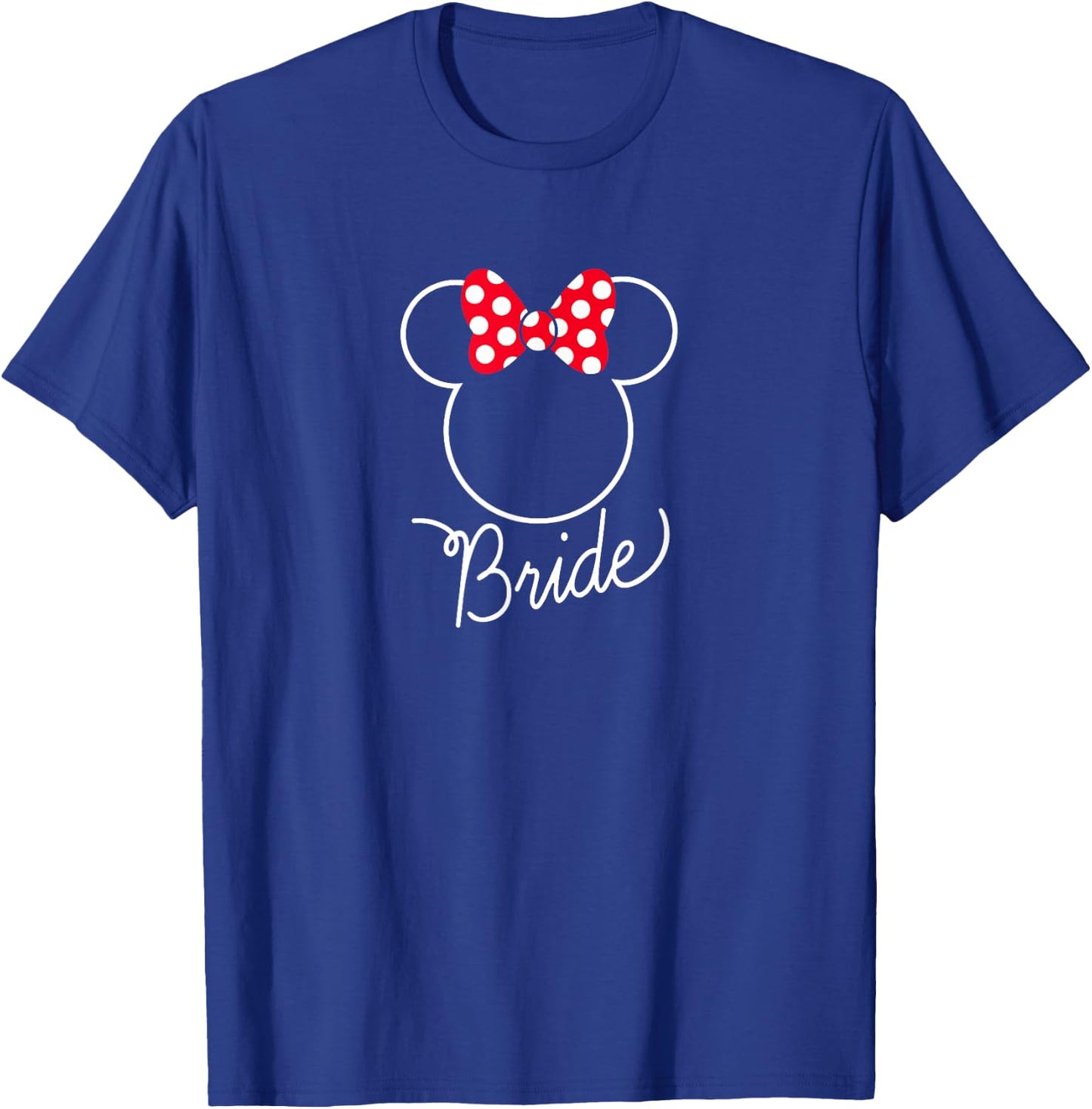Disney Minnie Mouse Bow Bride Wedding Small T-Shirt - T-Shirt | Royal