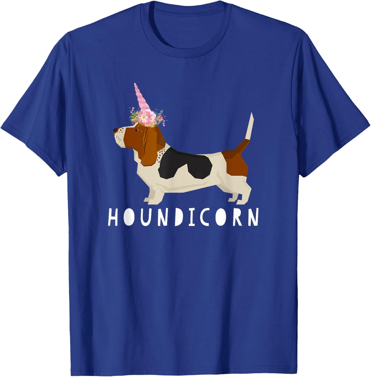 Houndicorn! Funny Basset Hound Unicorn Dog Love T Shirt Women Girls Kids T-Shirt - T-Shirt | Royal