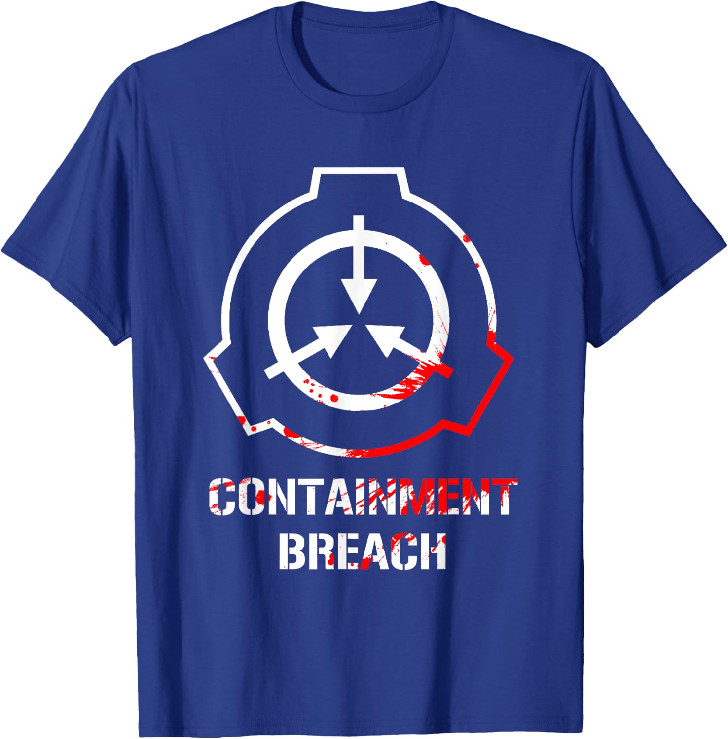 SCP Containment Bloody Logo Shirt T-Shirt - T-Shirt | Royal