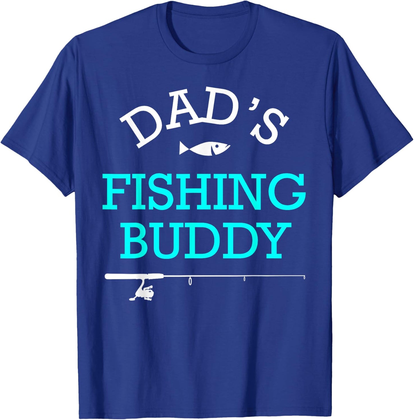 Dads Fishing Buddy Cute Kids Gift T-Shirt - T-Shirt | Royal