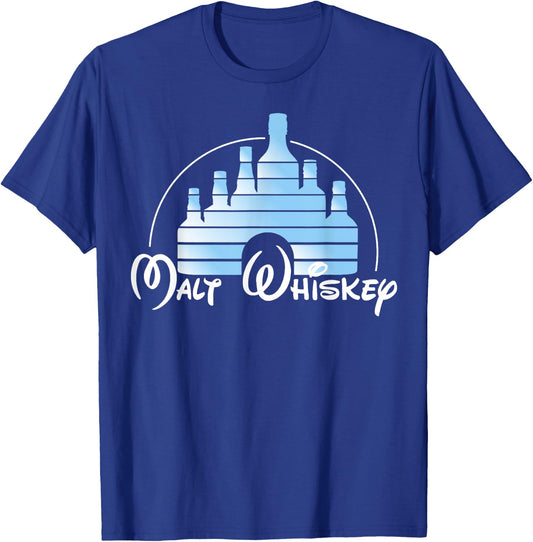 Malt Whiskey Shirt, Funny Gift Pun Logo Parody T-Shirt - T-Shirt | Royal
