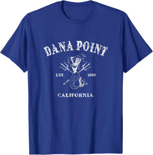 Dana Point CA Vintage Mermaid Nautical T-Shirt - T-Shirt | Royal