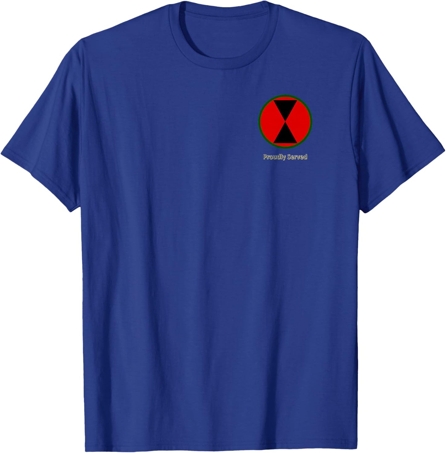 Proudly Served 7th Infantry Division White T-Shirt - T-Shirt | Royal