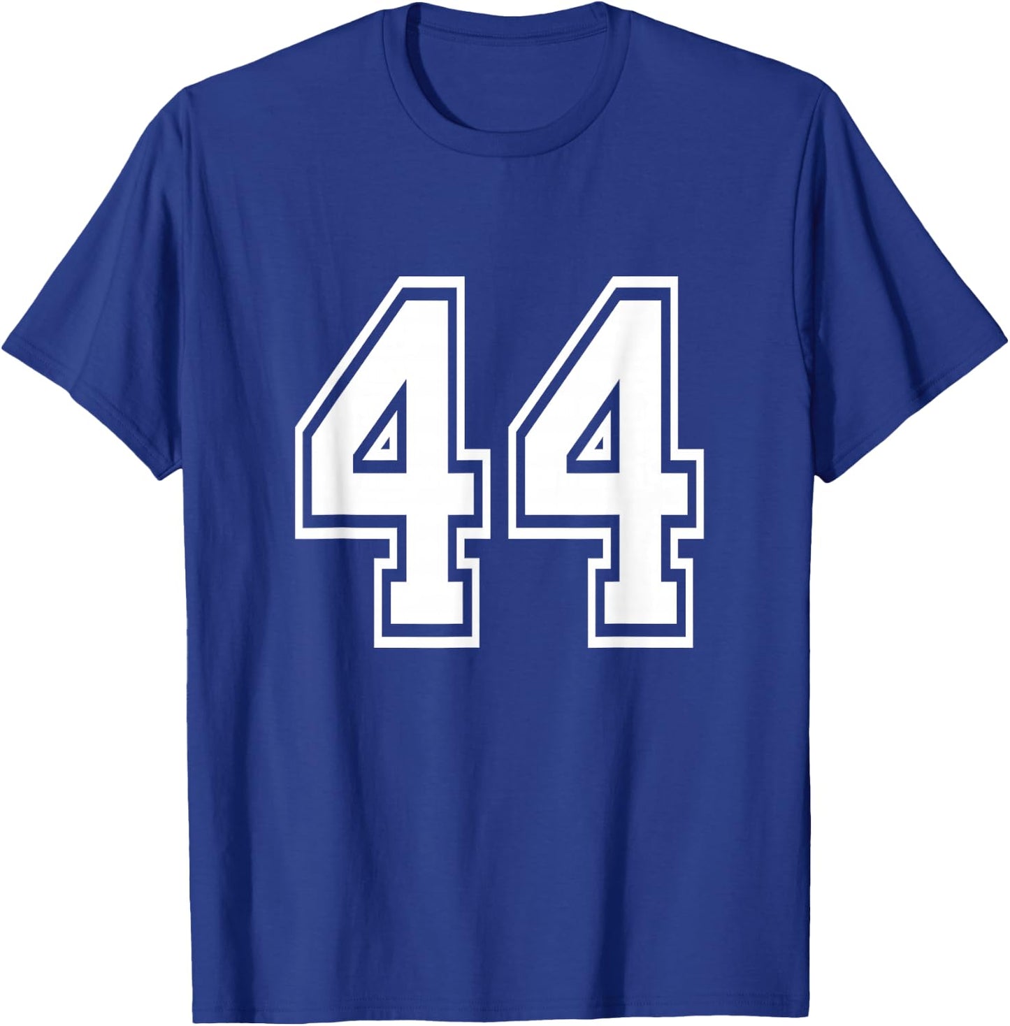 Number 44 Birthday Varsity Sports Team Jersey T-Shirt - T-Shirt | Royal