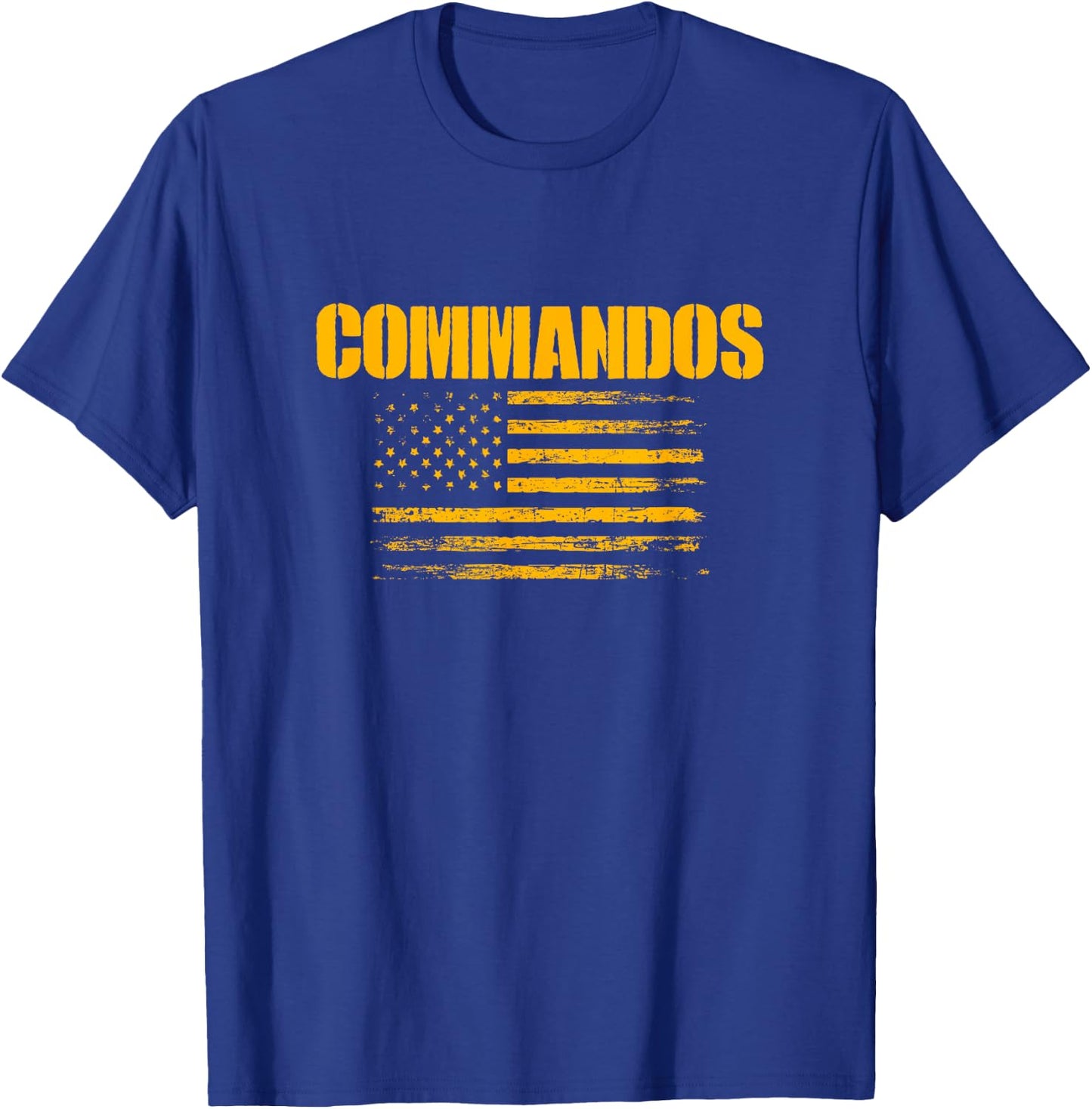Hendersonville Commandos USA Flag Pride T-Shirt - T-Shirt | Royal