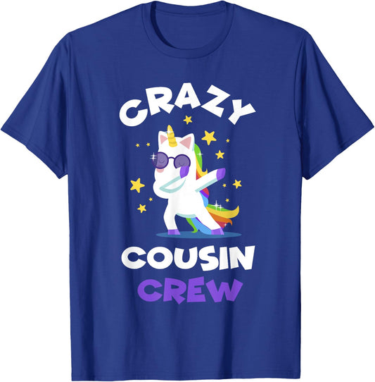 Crazy Cousin Crew Reunion Unicorn T Shirt Funny Dabb T-Shirt - T-Shirt | Royal