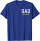 Dad Est 2012 Custom Dad Personalized Fathers Day Customized T-Shirt - T-Shirt | Royal